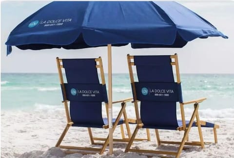 FREE Beach Service: 2 Chairs & 1 Umbrellas (in-season March 1-October 31) setup on the beach with your name on them - your space at the beach is reserved!