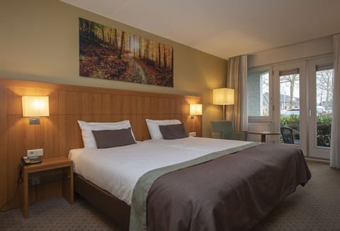 Wake up gently to daylight and easy patio-door access.