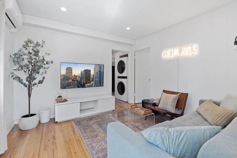 Living room with smart TV