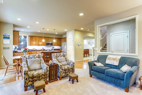 Open Living Space | 1st Floor | Fireplace | Smart TV