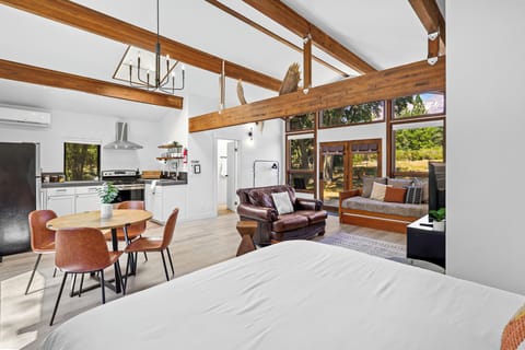 Cabin, Kitchen, Mountain View | Down comforters, memory foam beds, laptop workspace, blackout drapes