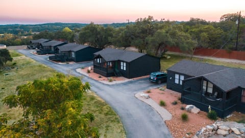 Starlight Horizon 5 Cabins + Hot Tub, Pool, Firepits, Sleeps up to 35 Cabin in Canyon Lake