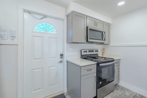 Lower-Level Entryway and kitchen.