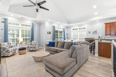 Open concept condo, large living room area