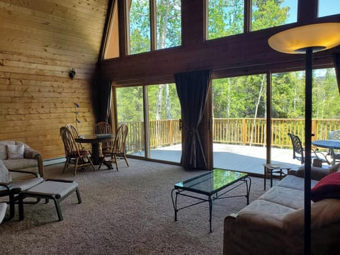 Central Great Room with outside large deck that overlooks the Aspens and Pines.