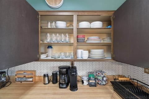 Plenty of plates, bowls and glasses at the ready!