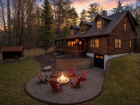 Fire pit at sundown
