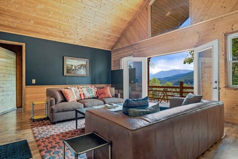 Living Room with long range views and access to Deck