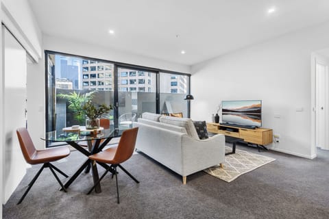 Open plan living and dining area