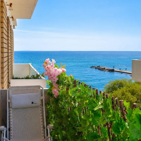 Private Outdoor Space with sea side Seaview of Kalamata beach and bay  Perfect for Relaxation