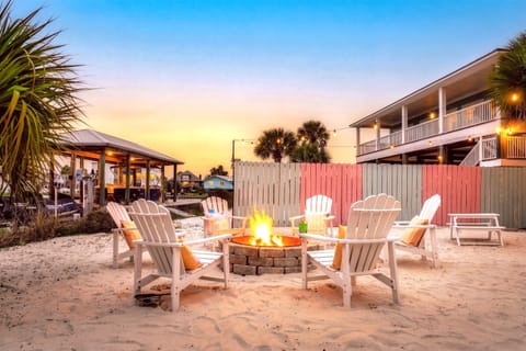 Twilight magic on our secluded beach retreat just outside the bungalows.