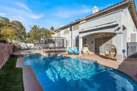 Take a dip in the private pool or lounge poolside under the sun.