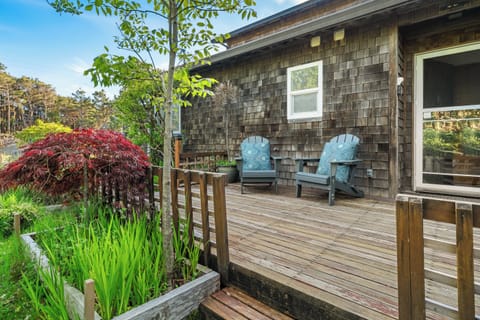 Lounging chairs on the front deck for relaxing