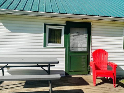 Front door of cabin