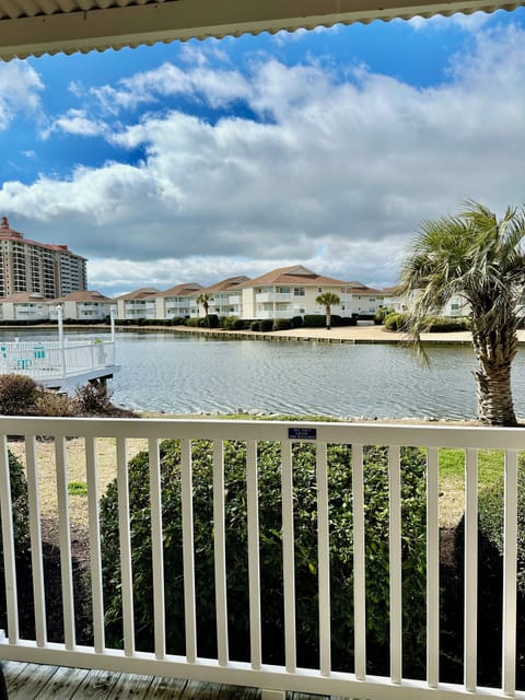 View from living area and bedroom