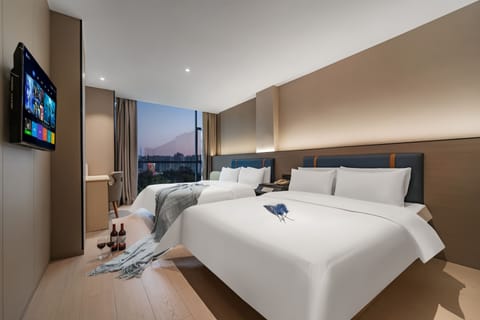 Premier Twin Room, City View | Desk, laptop workspace, blackout drapes, WiFi (free)