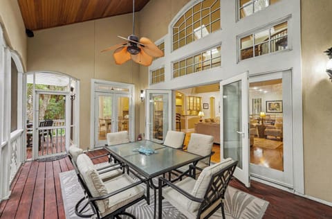 Screened Porch with Dining Table