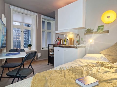 Space efficient furnishing with everything you need.