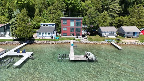 OVERVIEW:  Looking back at the house from out on Crystal Lake