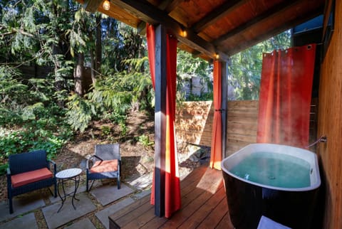 Because baths are better under the open sky, preferably with a drink in hand and stress far away.