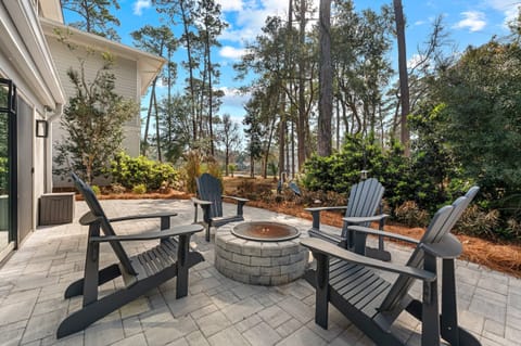 Evening Ember — a cozy Sea Pines retreat with fireside patio and heated spa