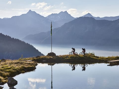 Mountain, Sky, Mountainous Landforms, Bicycle, Bicycle Wheel, Hill, Mountain Range