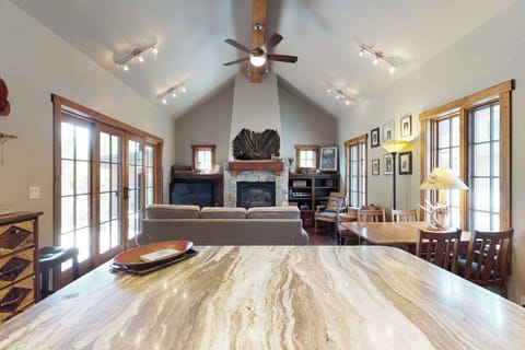 Open concept kitchen, living room, and dining room