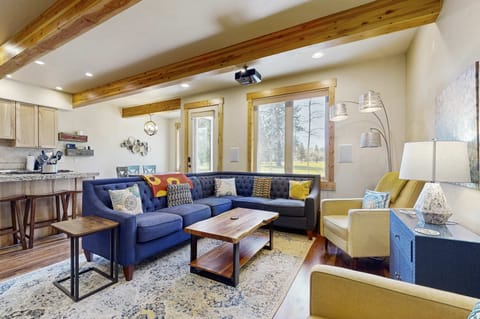 Living room with home theater projector