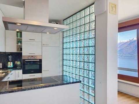 Interior Design, Flooring, Glass, Floor, Ceiling, Room, Apartment, Kitchen, Countertop, Daylighting