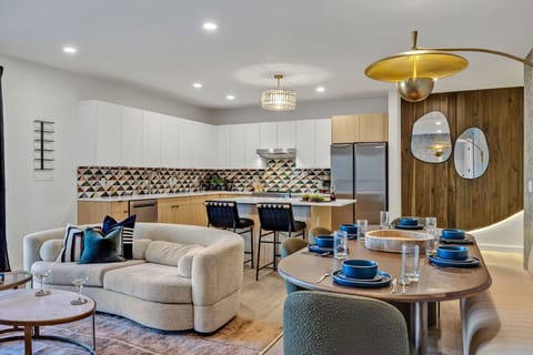 Unit 1: The dining area for 6 will be connected to the living room and kitchen area.