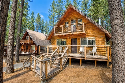 This beautiful A-frame cabin nestled among towering pines offers the perfect mountain escape, with spacious decks and rustic charm that welcomes you the moment you arrive.