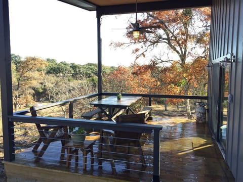 Seating on the covered front porch