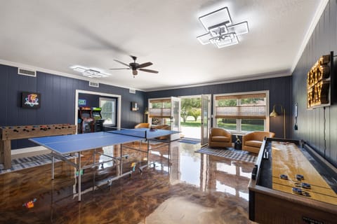 From ping pong rallies to retro arcade battles, the game room brings out everyone’s competitive side.
