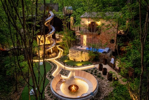 Welcome to the Hideout. A Smoky Mt. Treehouse. Adventure, Relaxation & Fun Await