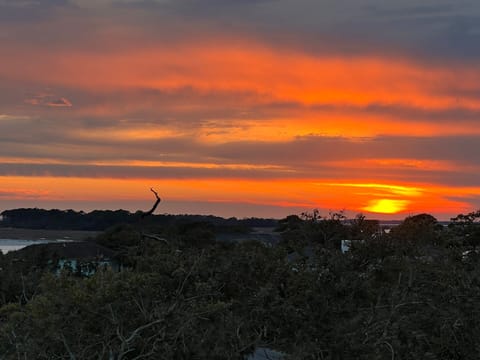 Sunset from the rooftop deck