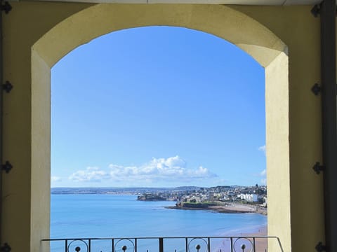Enjoy the Mediteranean-style weather and views from the balcony | Astor House, Torquay, Devon