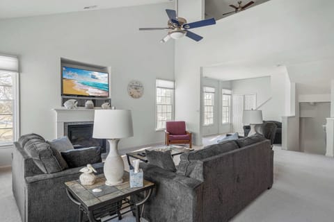 Curl up in the inviting living room & stream your favorites on the smart TV​