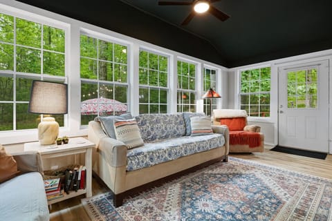 Sunroom | Fabric Sofas | Wooded Views & Natural Light