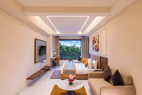 Superior Double Room, City View | In-room safe, desk, laptop workspace, iron/ironing board
