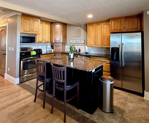Fully stocked kitchen