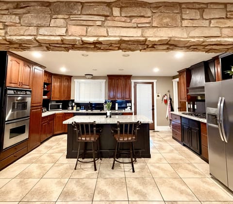 Our fully stocked kitchen is a dream to cook in! 