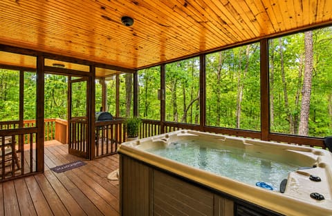 Relax in the hot tub after a day of hiking!