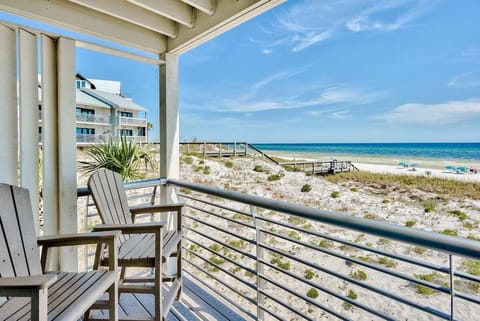 This is the view from your private main floor deck. It's the perfect spot for early morning coffee or a glass of wine at sunset.