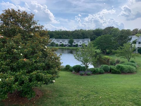 View of small lake from outside deck
