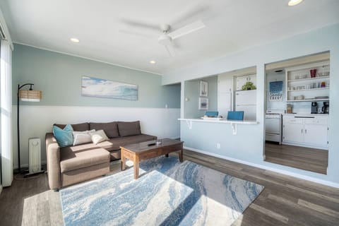 Open coastal living space filled with sunlight