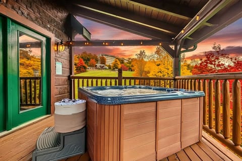 Take in the fall views from the relaxing hot tub
