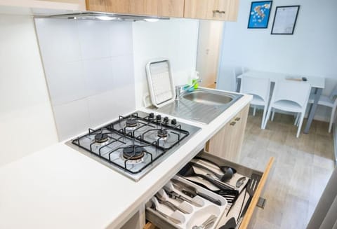 Mobile Home, Garden View | Private kitchen