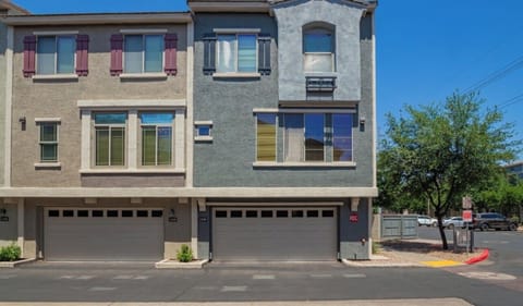 Three story end unit townhouse.  First floor is the 2 car garage.