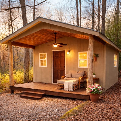 Peaceful front porch to relax and beautiful nature views