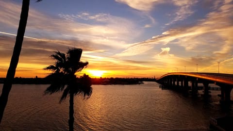 Sunset view from our balcony